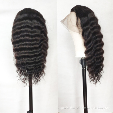 Wholesales Cheap 100 Unprocessed Human Hair Loose Wave 360 Lace Frontal Wig With Baby Hair